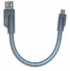 Καλώδιο Βραχίονας USB 2 A αρσενικό σε micro USB Β αρσενικό 20cm για Συσκευές Android Μαύρο FLXC-AND-BLK (OEM)